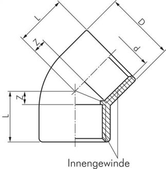 [Gewindewinkel 45° PVC-U