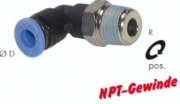 raccord enfichable coudé NPT 1