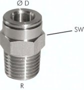 raccord enfichable droit R 1/