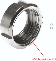 H301.0520 Nutmutter (Milchgewinde) RD58 Pic1