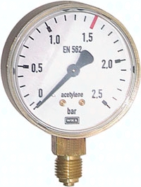 H303.0338 Schweißtechnik-Manometer 63mm, Pic1