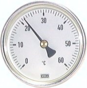 Bimetallthermometer, waage-