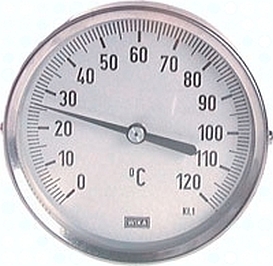 [Bimetallthermometer waagerecht