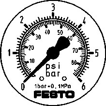 F161130 Präzisions-Flanschmanometer Pic1