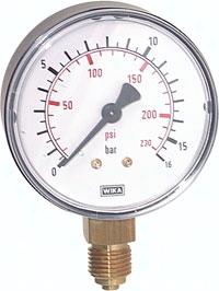 H303.0230 Manometer senkrecht ST/Ms, 50m Pic1